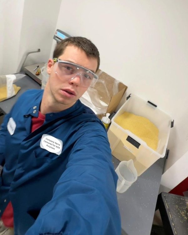 Aidan in a biotech lab
